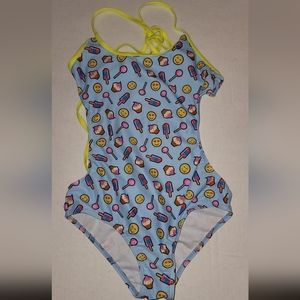 So Sydney, one piece bathing suit, swimming treats ice cream emoji   size 10